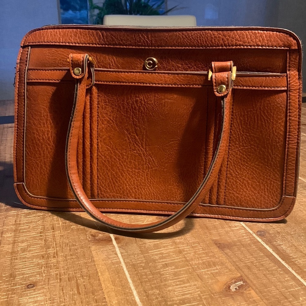 Vintage Cornell brown leather shoulder bag (Satchel)